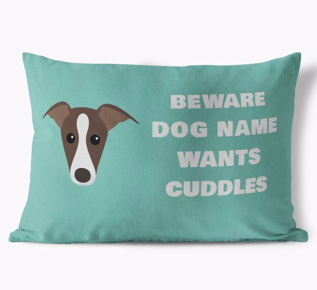 Beware of Cuddles: Personalised {breedFullName} Soft Touch Cushion